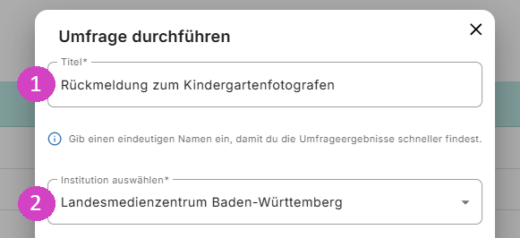 Umfrage durchführen Bild